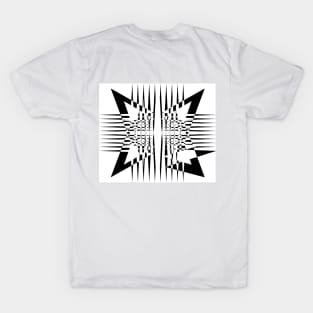 Geometric explosion black and white T-Shirt